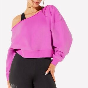 YITTY Pink Off-the-Shoulder Sweater